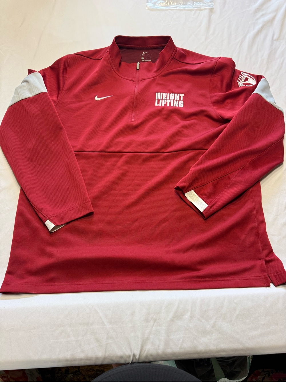 Nike Red USA Weight Lifting Pullover Sweater